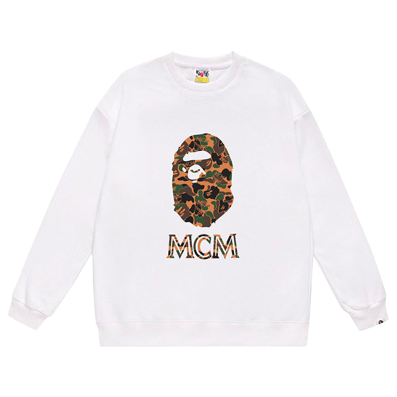 BAPE x MCM Camo Ape Head Print Sweatshirt