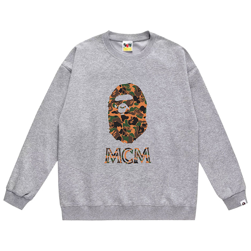 BAPE x MCM Camo Ape Head Print Sweatshirt