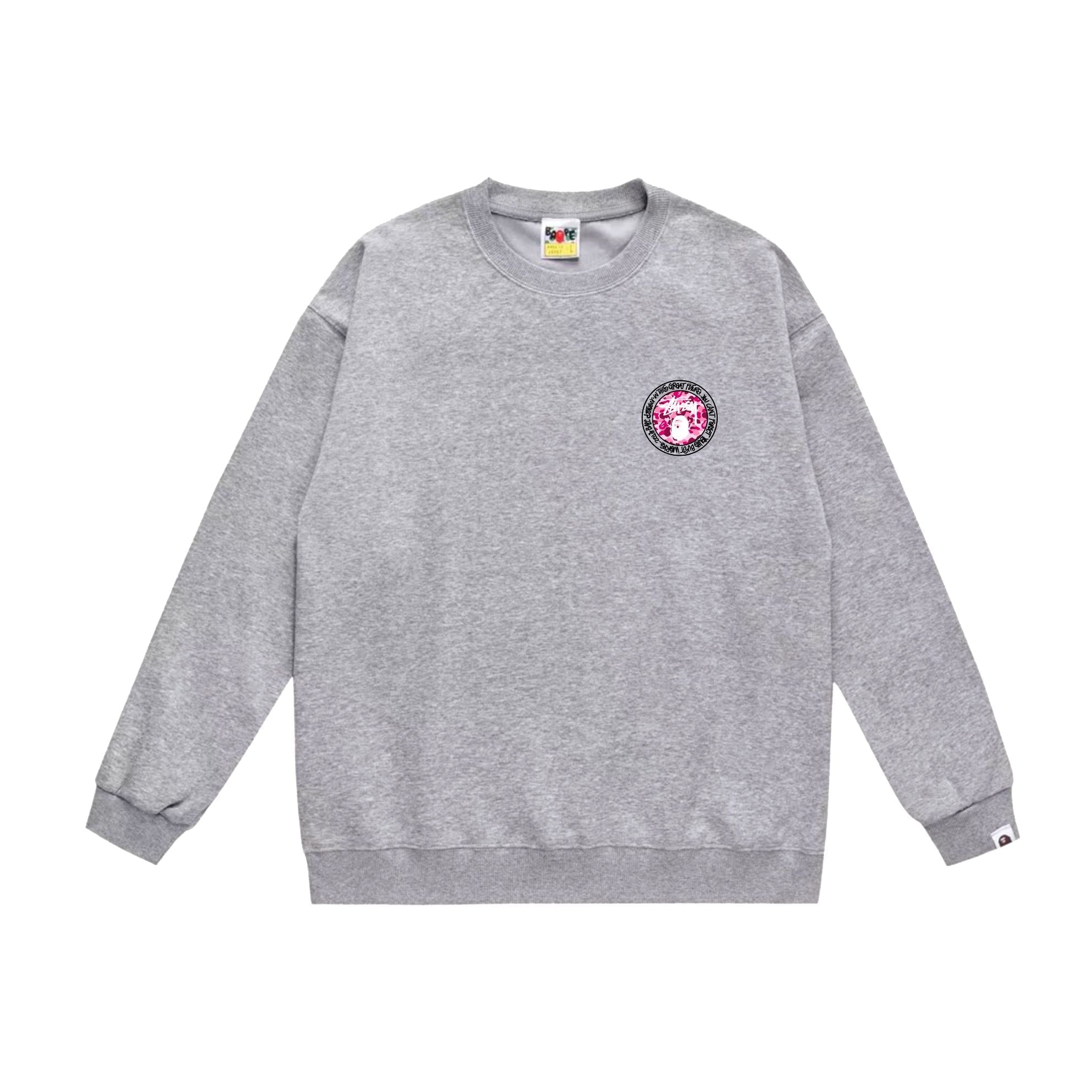 BAPE x Stussy Letter Print Crew Neck Sweatshirt