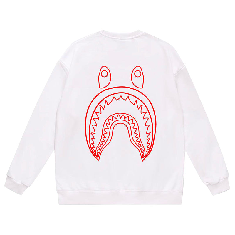 BAPE x Stussy Letter Print Crew Neck Sweatshirt