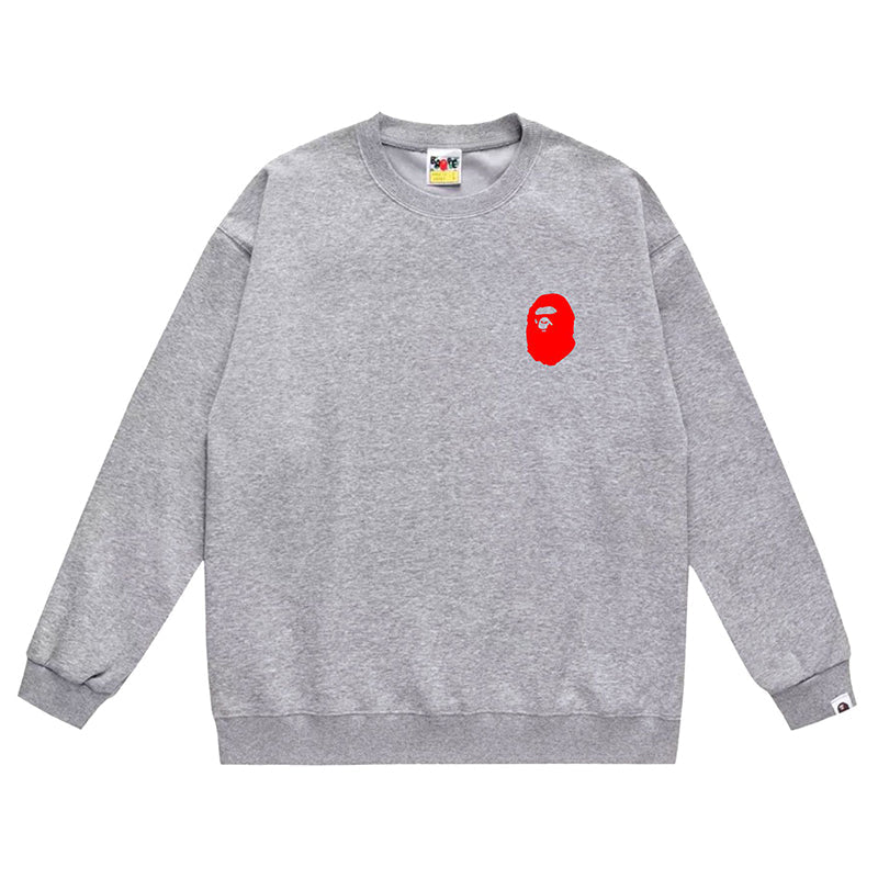 BAPE x Stussy Letter Print Crew Neck Sweatshirt