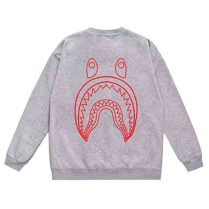 BAPE x Stussy Letter Print Crew Neck Sweatshirt