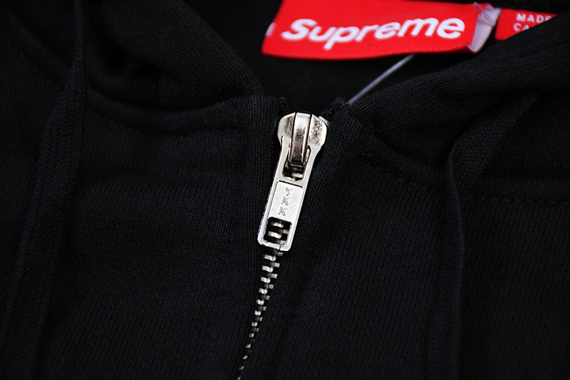 Supreme 24FW Embroidery Logo Zip Hoodie