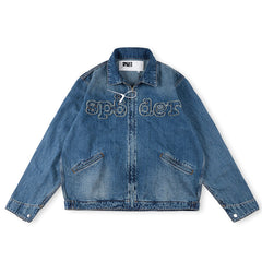 Sp5der 555555 demin jean jacket