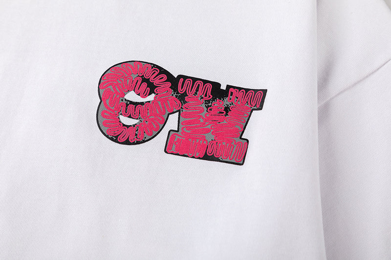 Off White Arrow Pattern Printed T-Shirt