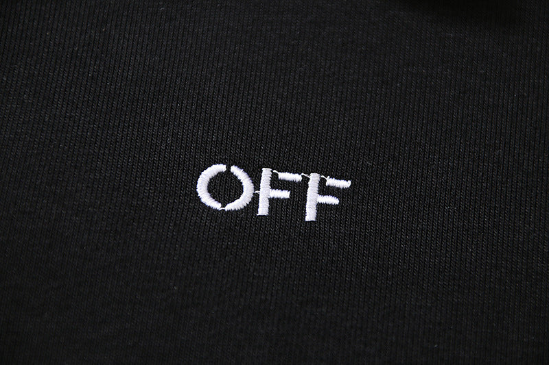 OFF WHITE Embroidered Arrow Pattern Hoodies