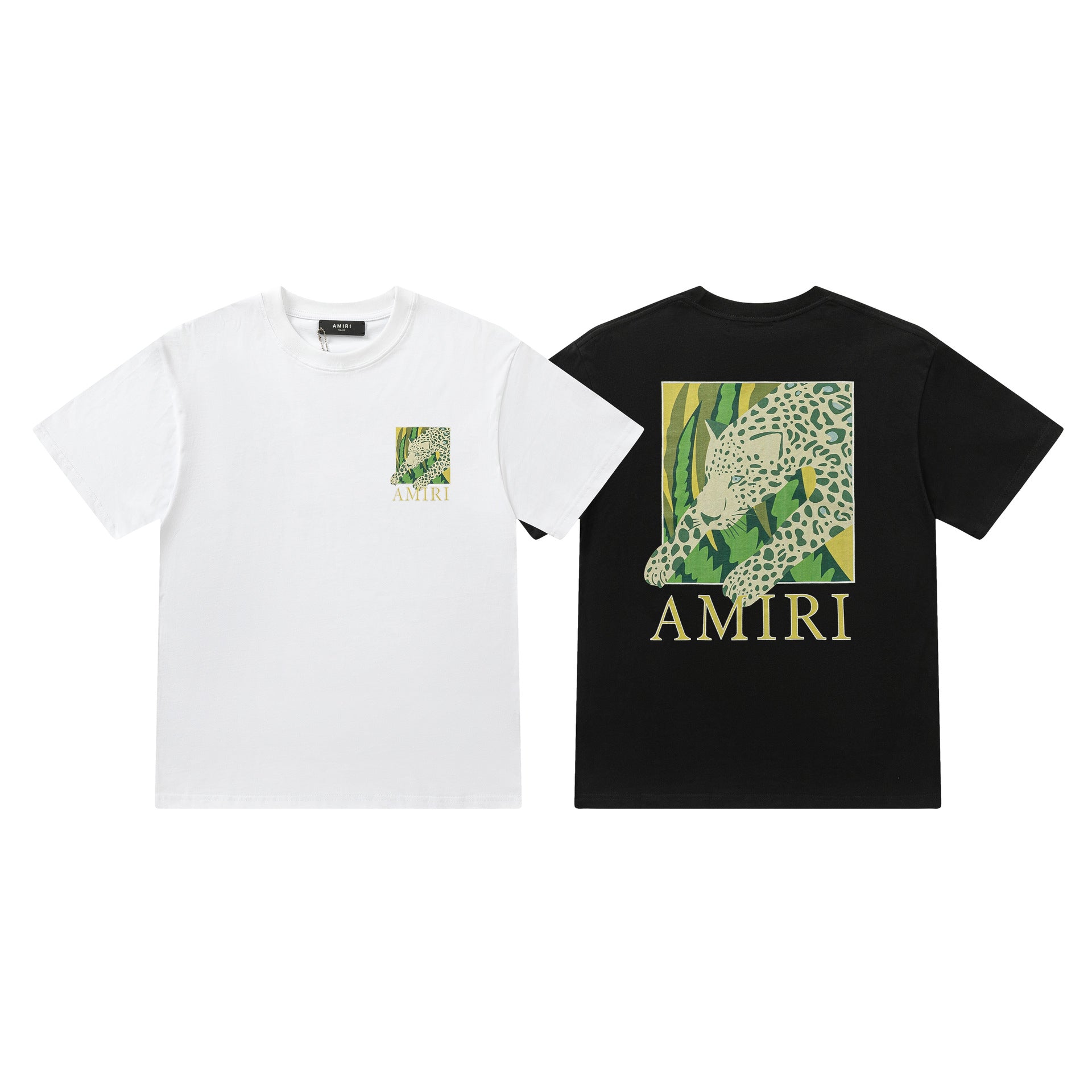 Amiri Men's Black Leopard T-shirt