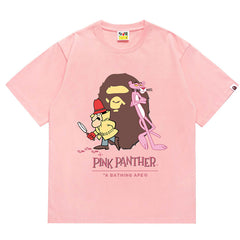 BAPE X PINK PANTHER APE HEAD TEE