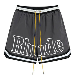 RHUDE Court logo-print woven Shorts