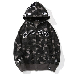 BEP x BAPE ColorCamo Shark Full Zip Hoodie