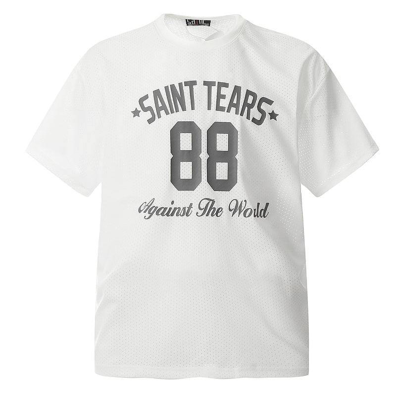 SAINT MICHAEL Mesh sun protection short sleeve T-Shirts