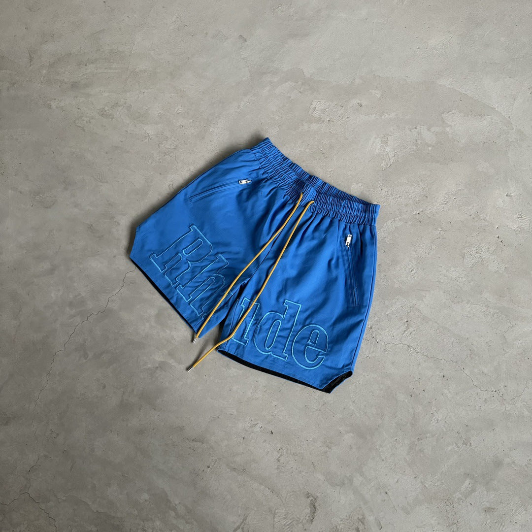 RHUDE logo-print drawstring swim Shorts