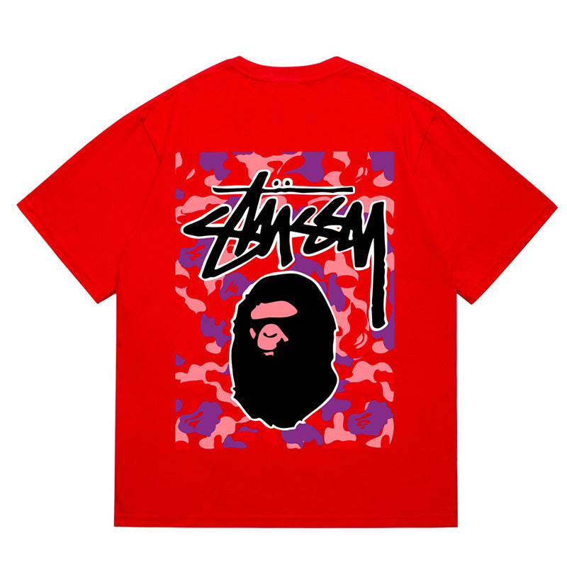 BAPE X Stussy Ape Head Tee