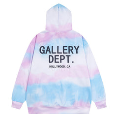 Gallery Dept.Tie-dye lettering logo print Hoodies