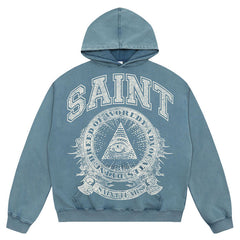 SAINT MICHAEL Letter Printing Hoodies