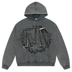 SAINT MICHAEL Letter Printing Hoodies