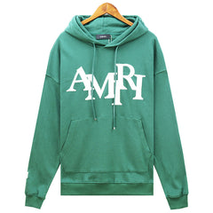 AMlRl logo-applique cotton Hoodies