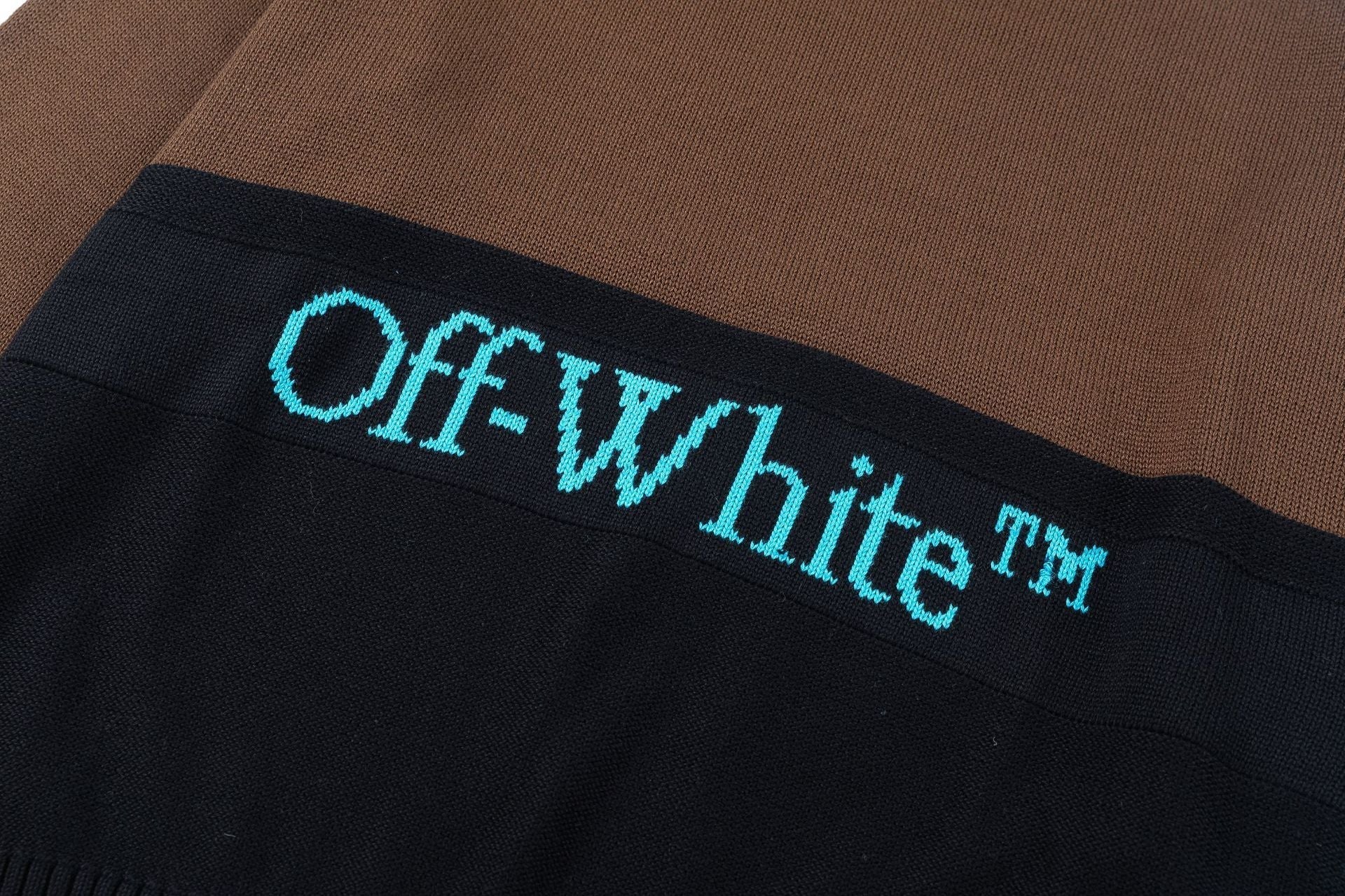 OFF-WHITE Color Block Logo Knit Sweater