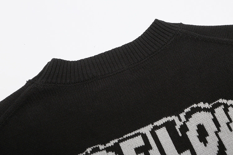 OFF WHITE Logo-Intarsia Crewneck Jumper