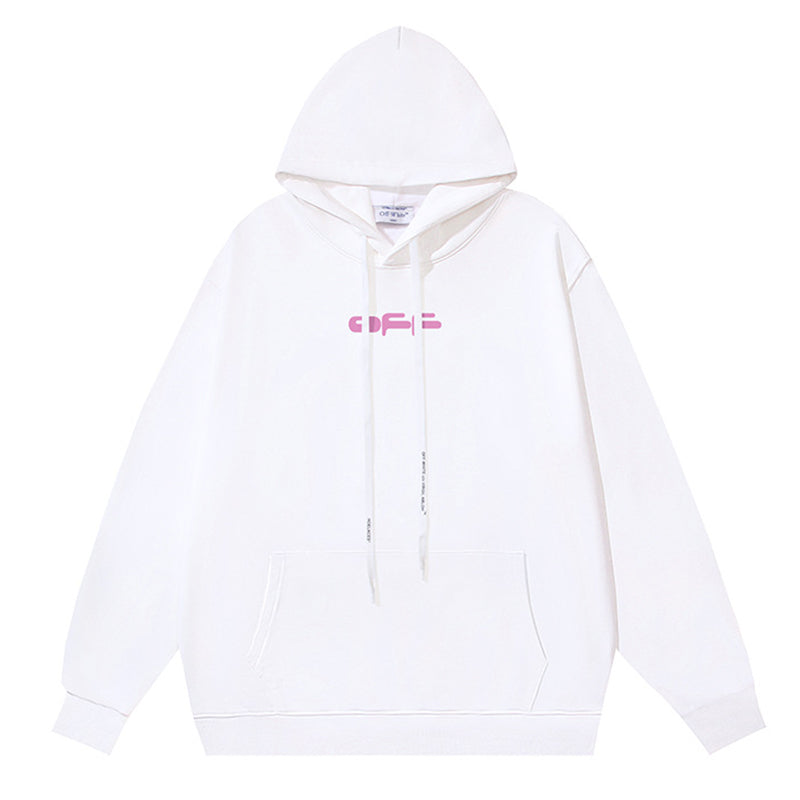 Off White Logo Drawstring Hoodie