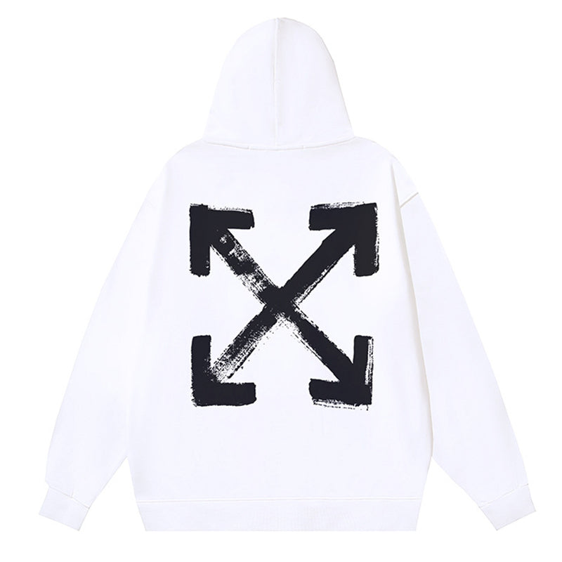 Off White Logo Drawstring Hoodie