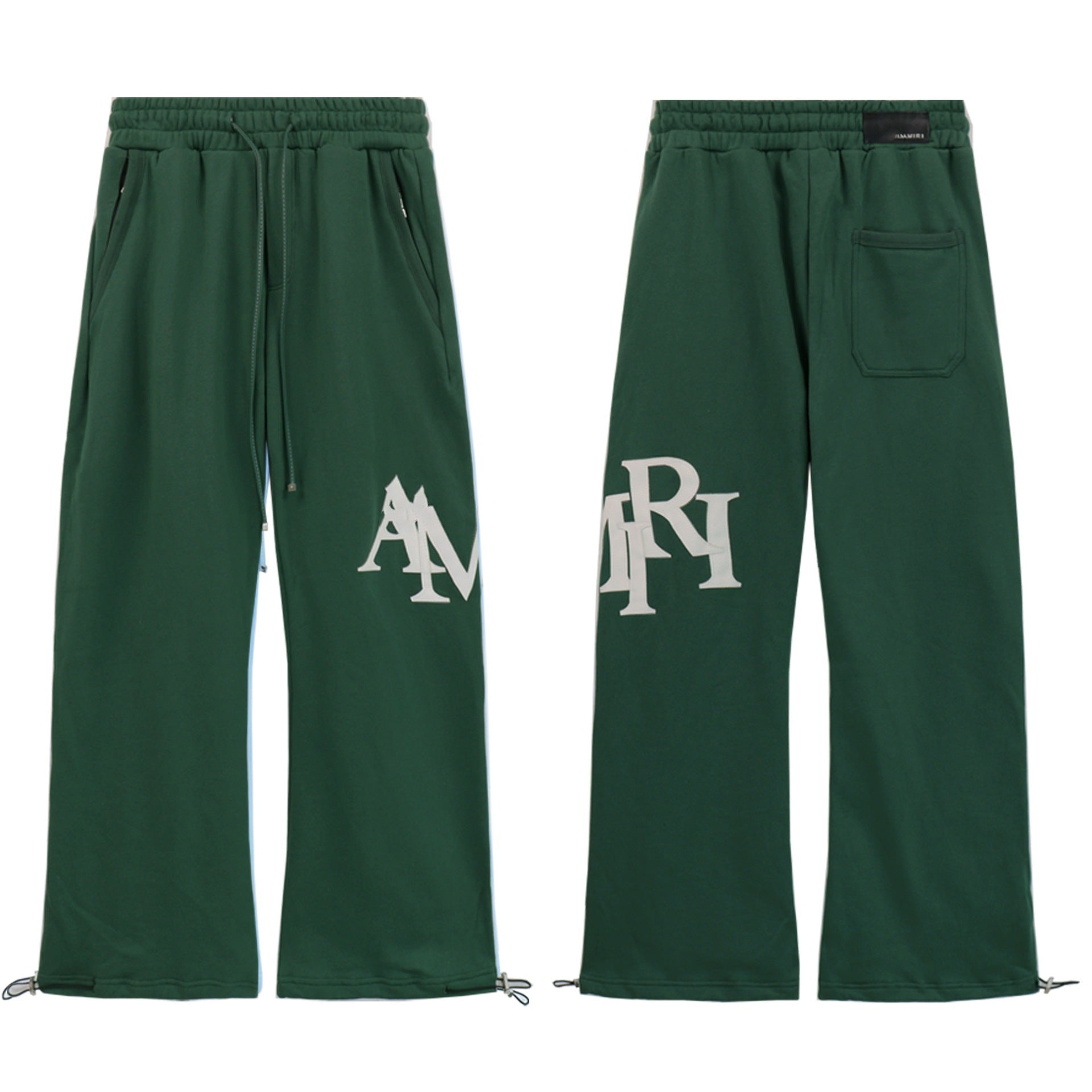 AMIRI Leather Logo Cotton-Jersey Pant