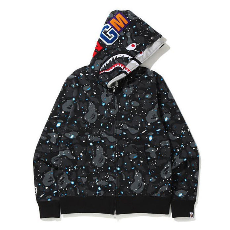 BAPE Space Camo Shark WGM Full-Zip Hoodie