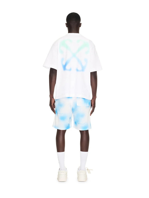 OFF WHITE Blue Arrow logo back T-Shirts