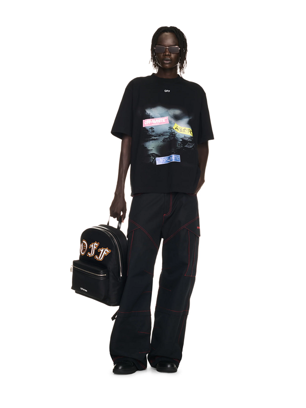 OFF WHITE Type Sticker black t-shirt