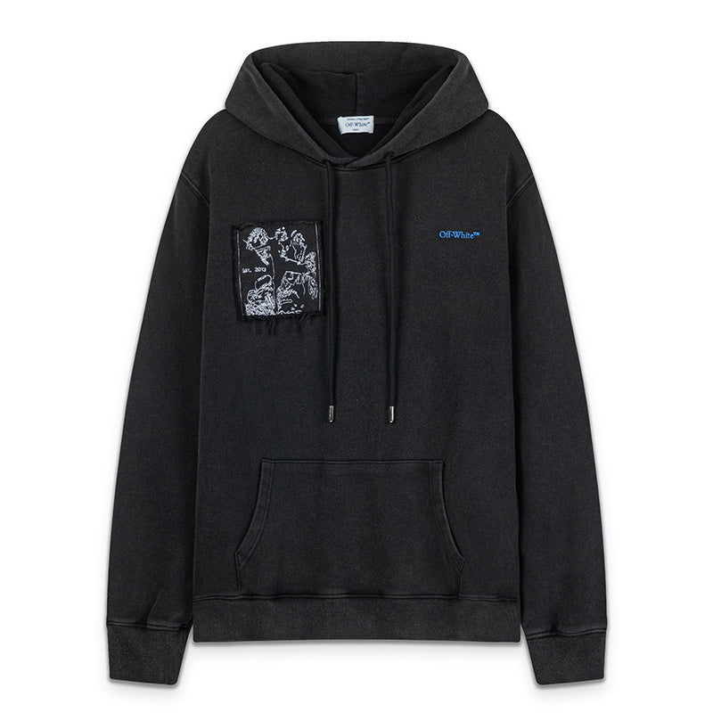 Off White Graphic-Print Hoodie