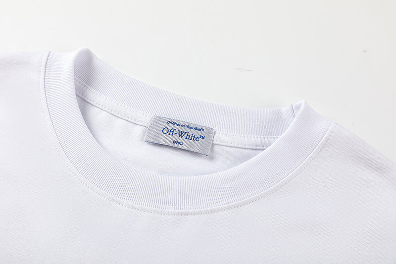 Off White Arrow Pattern Printed T-Shirt