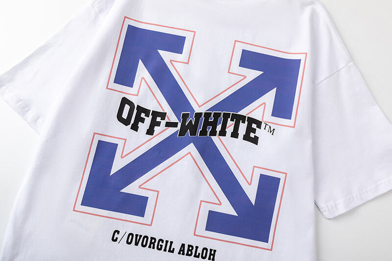 Off White Arrow Pattern Printed T-Shirt