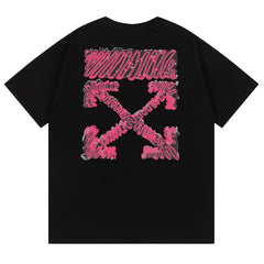 Off White Arrow Pattern Printed T-Shirt