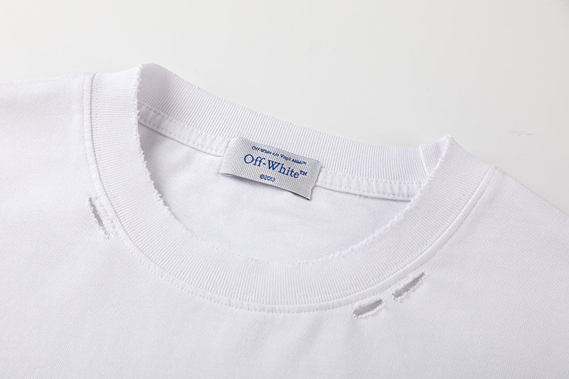 Off White Arrow Pattern Printed T-Shirt