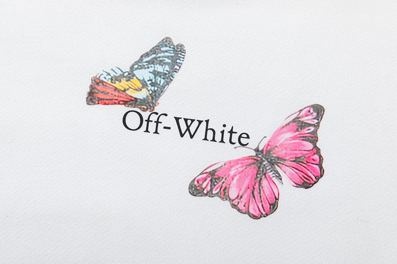 Off-White Butterfly Pattern Arrow Printed Hoodie
