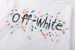 Off White Arrow Pattern Printed T-Shirt