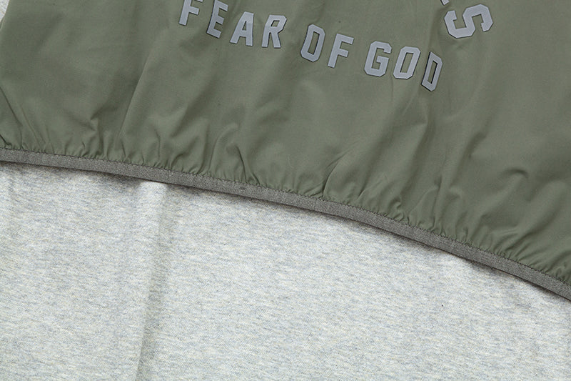 Fear Of God Essentials Letter Logo Splicing Hoodie