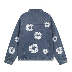 Denim Tears All-Over Wreath Light Wash Jacket