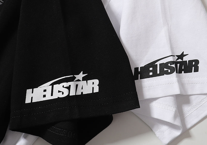 Hellstar Letter Printed T-Shirt Black