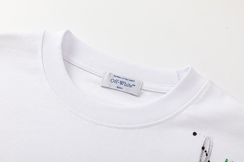 Off White Arrow Pattern Printed T-Shirt