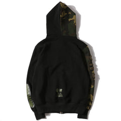 BAPE Camo Shark Zipper Hoodie