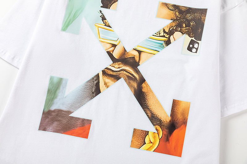Off White Arrow Pattern Printed T-Shirt