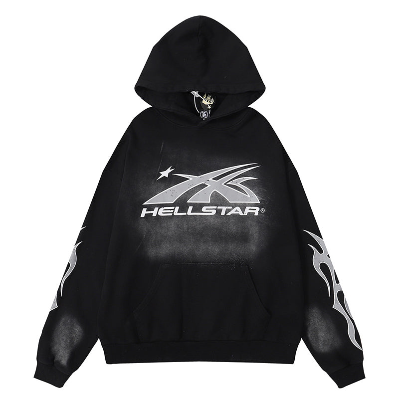 Hellstar Fire Hoodie Logo Black