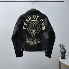 FEAR OF GOD casual leather jacket