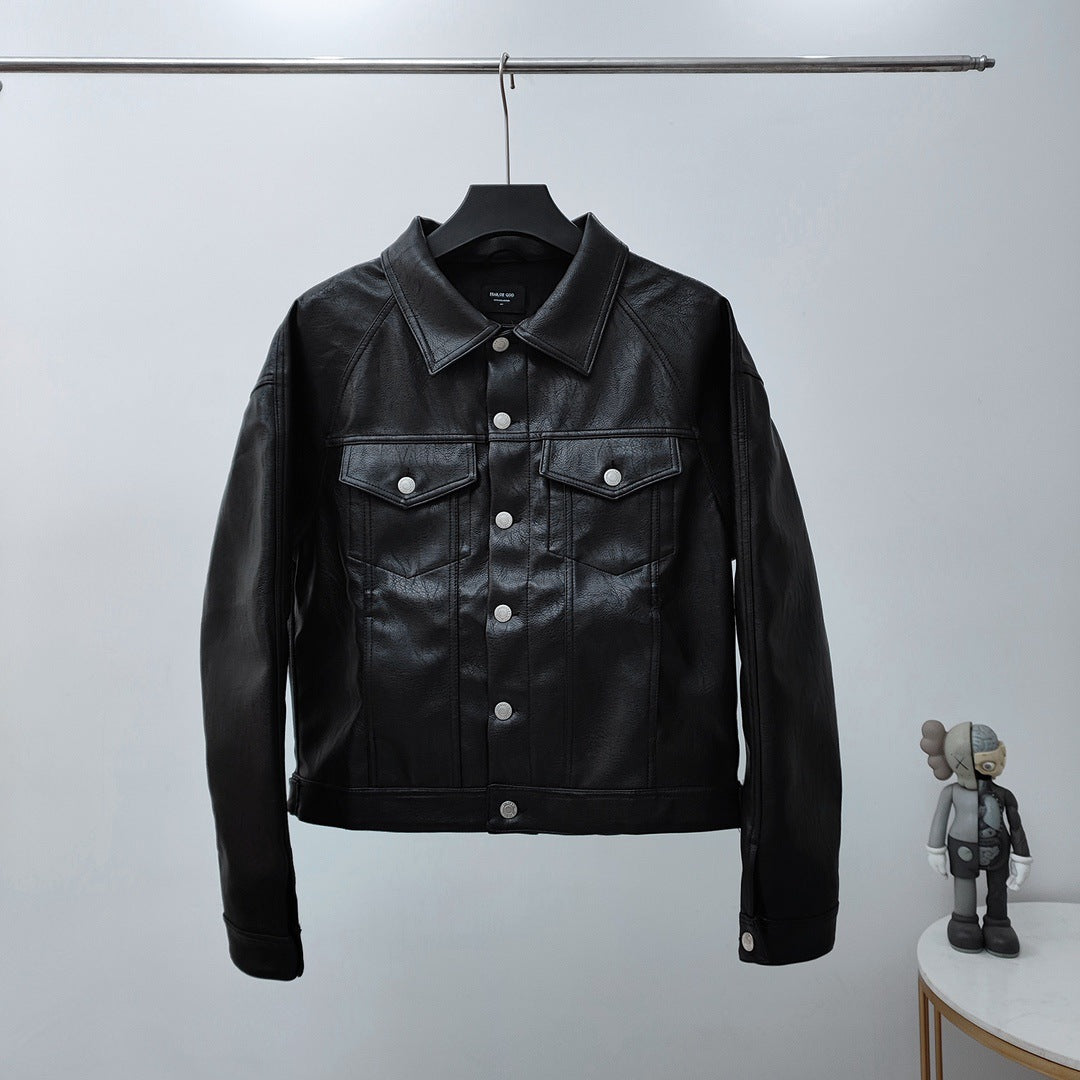 FEAR OF GOD casual leather jacket