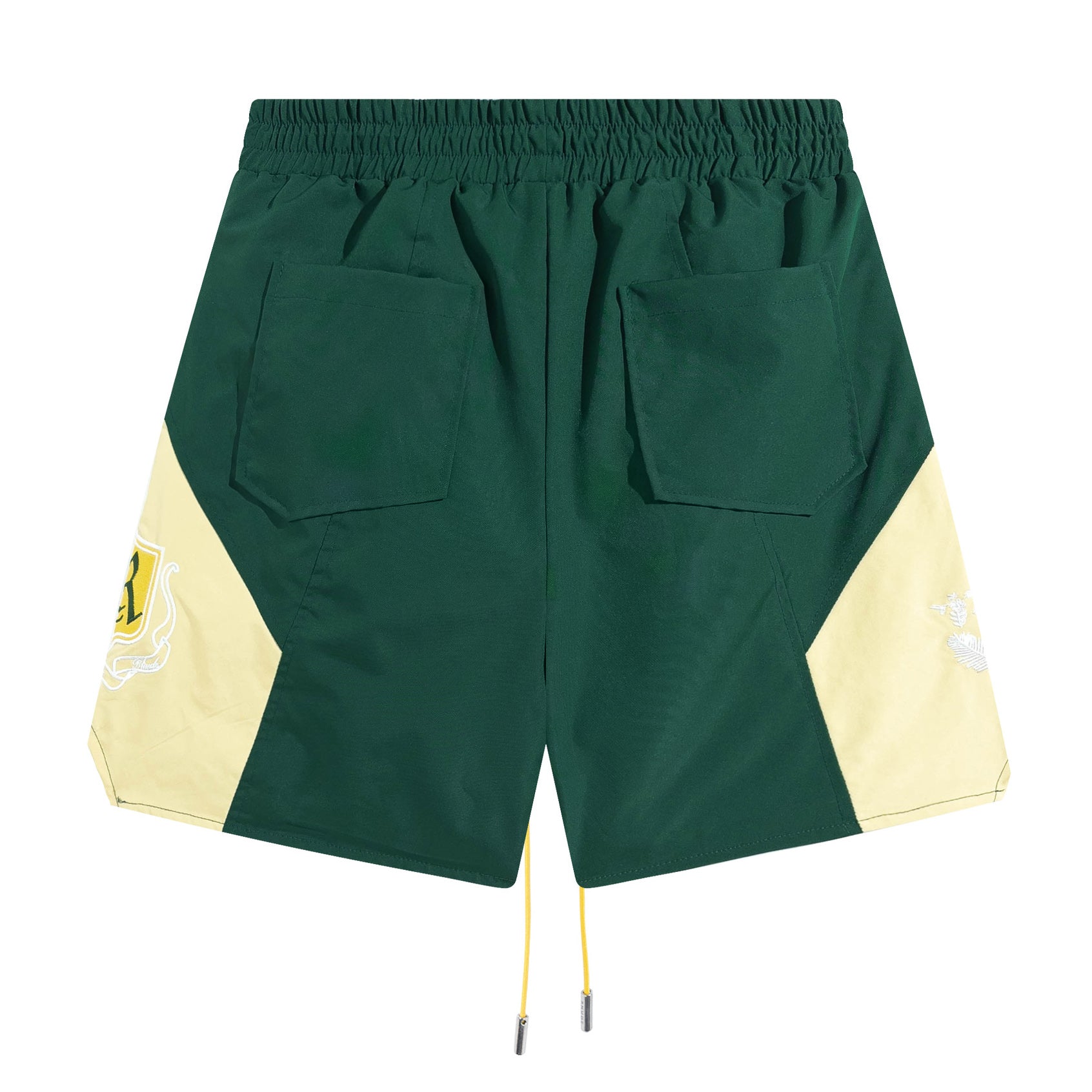 RHUDE Micro Logo Embroidered Colorblock Beach Track Shorts