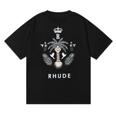 RHUDE island coconut tree print T-Shirts