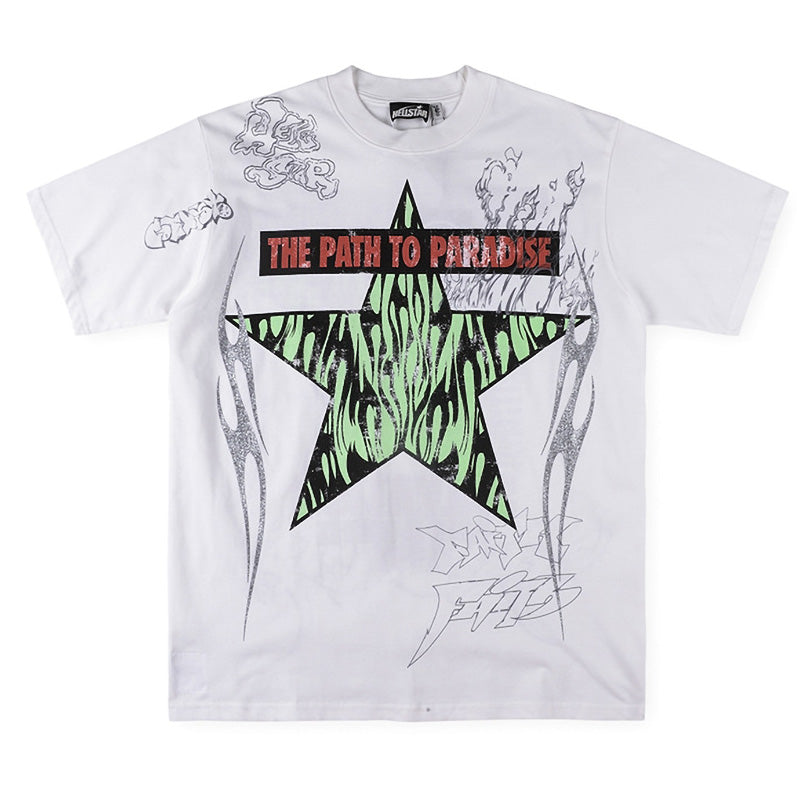 Hellstar Five-Pointed Star Print T-Shirt