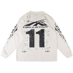 Hellstar Moto Cross Long Sleeve Tee