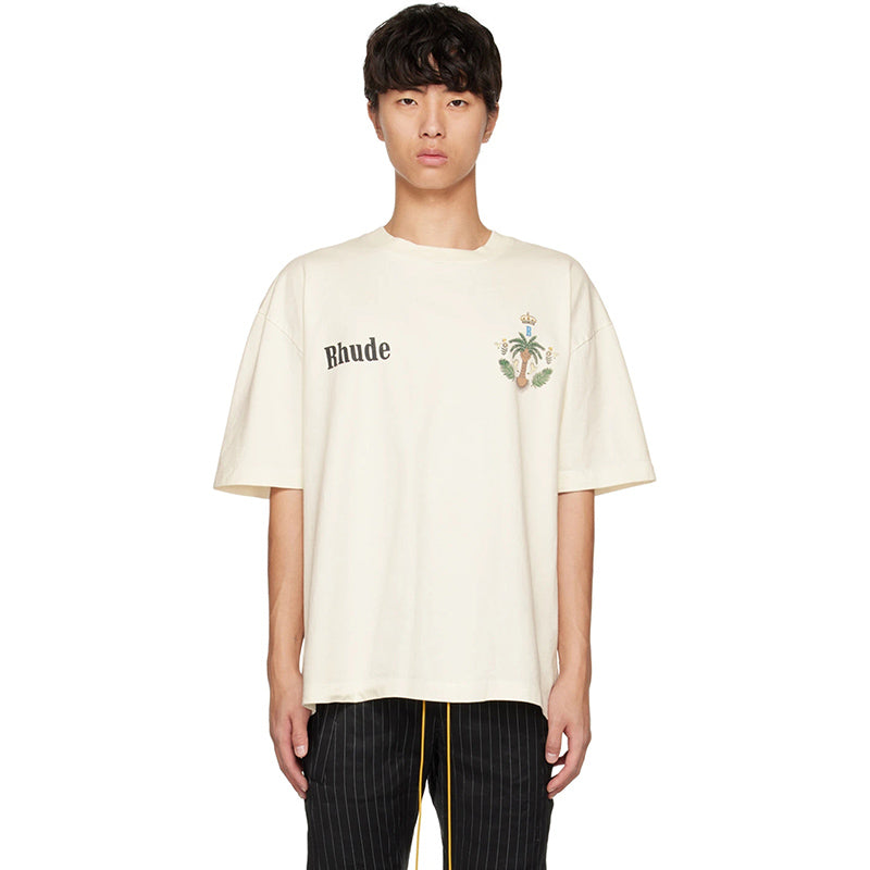 RHUDE island coconut tree print T-Shirts